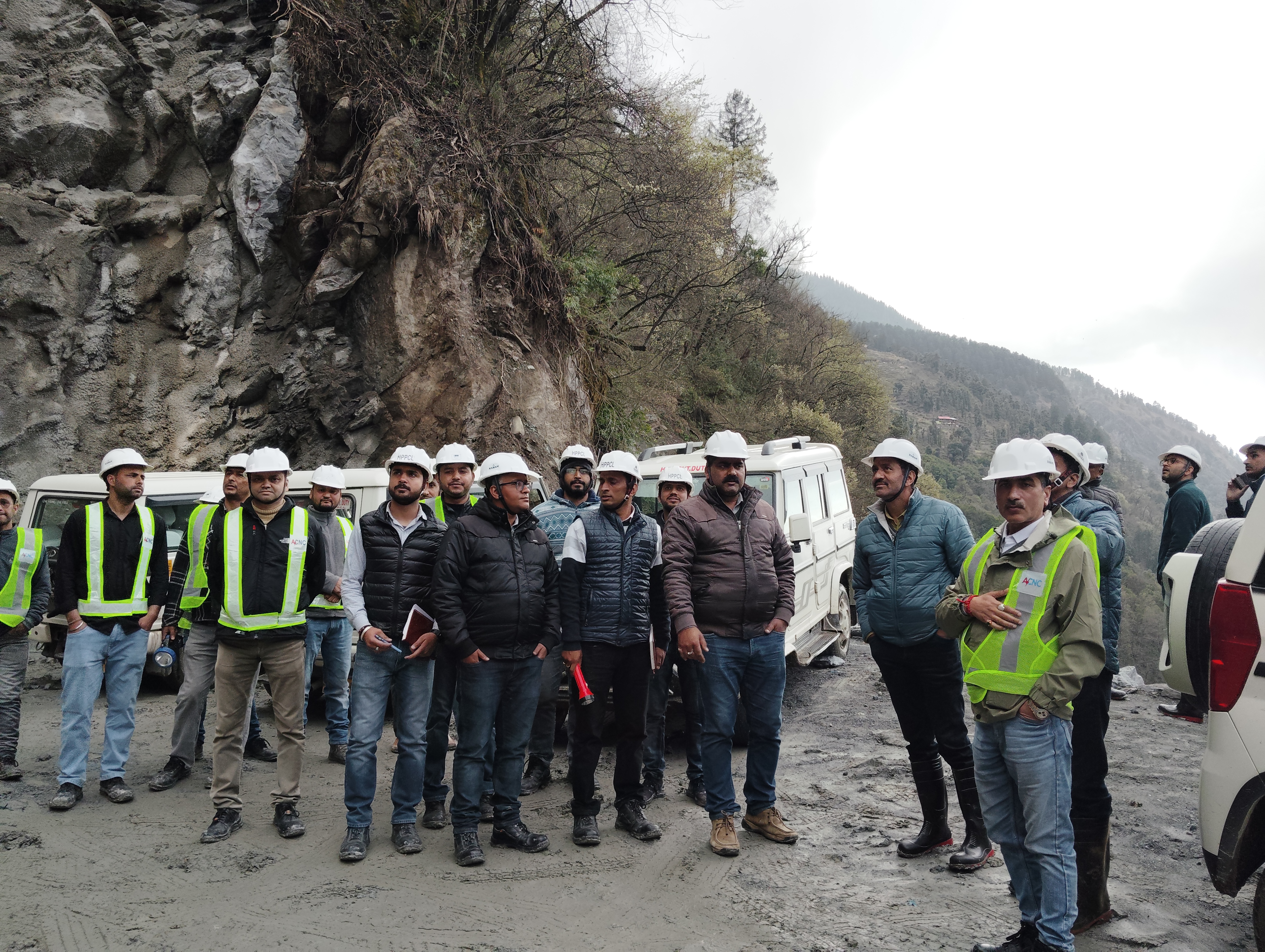 AC'N'C site team at hill infrastructure works